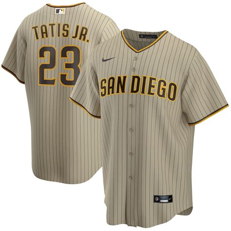 men's san diego padres nike tan alternate replica team jersey|san diego padres jersey.